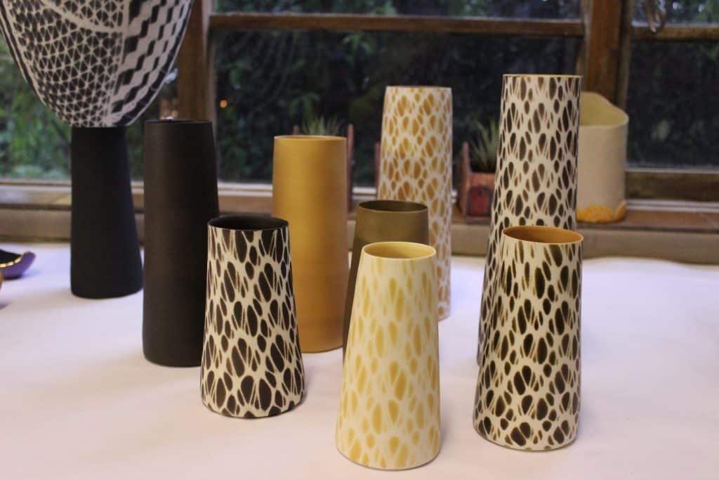 Sandy Godwin's porcelain pots 