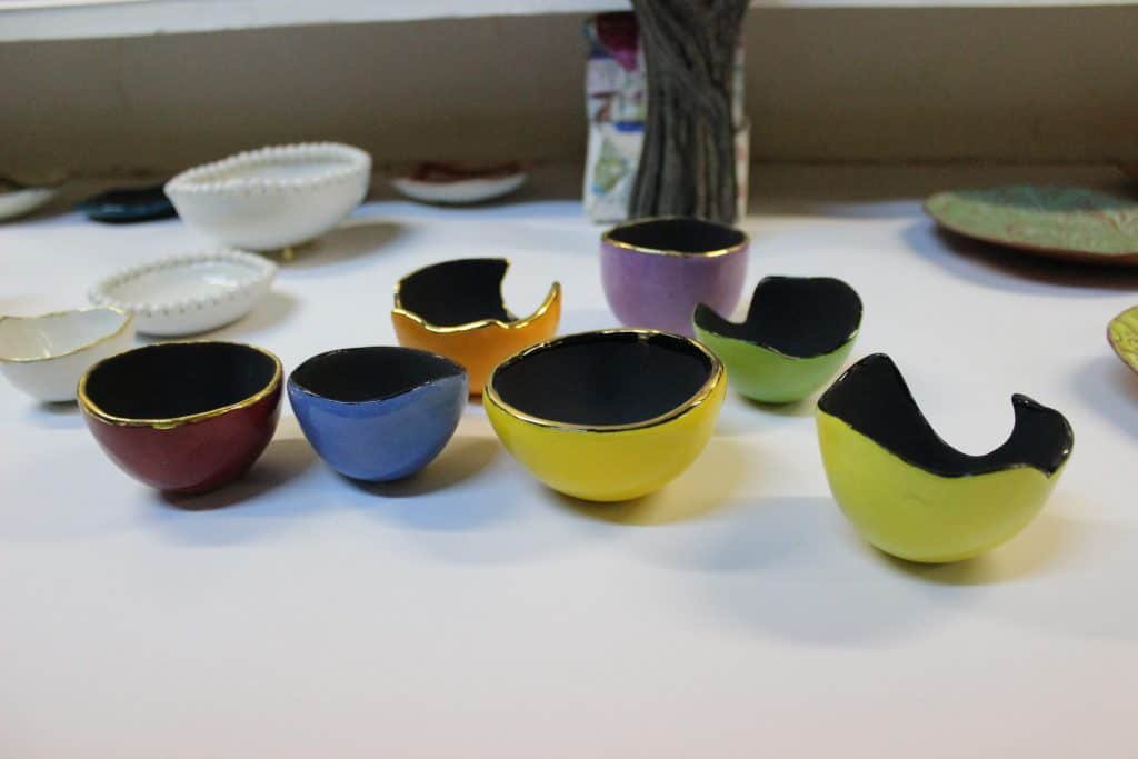 Michaela Treacher's colourful pinch pots